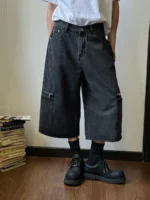 Шорты "19 Studio Long Denim Shorts" — изображение 31
