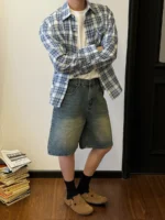 Шорты "19 Studio Street Blue Denim Shorts" — изображение 9