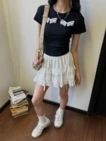 Юбка "19 Studio Three Dimensional Short Lace Skirt" — изображение 9