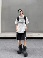 Рубашка "BLACKLIST AW6117 Letter Print Shirt" — изображение 8