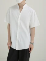 Рубашка "DAZO Studio Stand Collar Anti-Wrinkle Shirt"