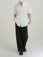 Рубашка "DAZO Studio Stand Collar Anti-Wrinkle Shirt" — изображение 10