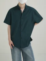 Рубашка "DAZO Studio Stand Collar Anti-Wrinkle Shirt" — изображение 12