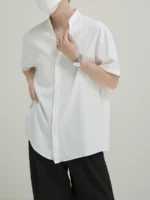 Рубашка "DAZO Studio Stand Collar Anti-Wrinkle Shirt" — изображение 2