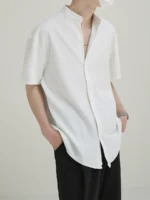 Рубашка "DAZO Studio Stand Collar Anti-Wrinkle Shirt" — изображение 5