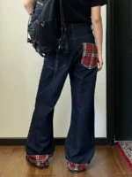 Джинсы "19 Studio A019 Checkered Turn Up Jeans" — изображение 6