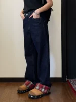 Джинсы "19 Studio A019 Checkered Turn Up Jeans" — изображение 9