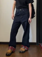 Джинсы "19 Studio A019 Checkered Turn Up Jeans" — изображение 3