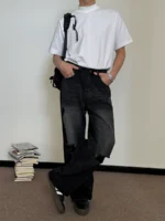 Джинсы "19 Studio 022X07 Ripped Edge Jeans" — изображение 4