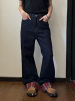 Джинсы "19 Studio A019 Checkered Turn Up Jeans" — изображение 2