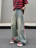 Джинсы "BLACKLIST 9133 Red Stripes Side Jeans"