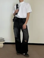 Джинсы "19 Studio 022X07 Ripped Edge Jeans" — изображение 6