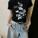 Футболка "19 Studio 6113 Short Floral T-Shirt"