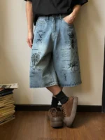 Шорты "19 Studio 3610 Insects Denim Shorts" — изображение 2