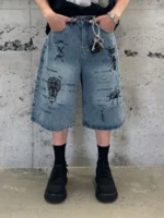 Шорты "19 Studio 3610 Insects Denim Shorts" — изображение 6
