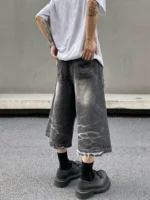 Шорты "BLACKLIST 61205 Ripped Long Denim Shorts" — изображение 2