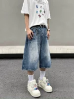 Шорты "BLACKLIST G166 Pattern Denim Shorts" — изображение 4