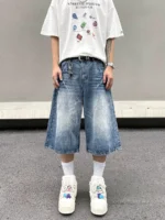 Шорты "BLACKLIST G166 Pattern Denim Shorts"