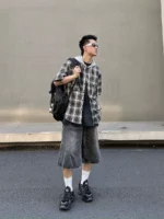 Шорты "BLACKLIST G166 Pattern Denim Shorts" — изображение 11