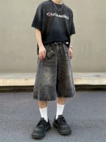 Шорты "BLACKLIST G166 Pattern Denim Shorts" — изображение 8