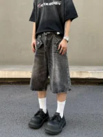 Шорты "BLACKLIST G166 Pattern Denim Shorts" — изображение 5