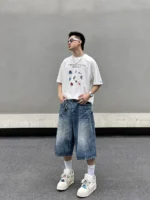 Шорты "BLACKLIST G166 Pattern Denim Shorts" — изображение 7