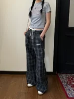 Брюки "19 Studio EM0136 Double Elastic Plaid Pants" — изображение 7