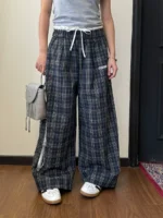 Брюки "19 Studio EM0136 Double Elastic Plaid Pants"