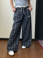 Брюки "19 Studio EM0136 Double Elastic Plaid Pants" — изображение 3