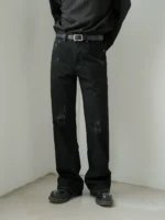 Джинсы "DAZO Studio 11K2408 Scratched Flare Jeans" — изображение 2