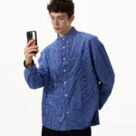 Рубашка "MADWITCH A1508 Blue Check Shirt"