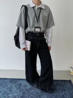 Джинсы "19 Studio Contrast Stitch Jeans" — изображение 8