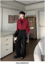Брюки "Hualun Fold Wide Pants" — изображение 23