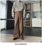 Брюки "Hualun Side Stitching Wide Pants" — изображение 5