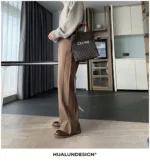 Брюки "Hualun Side Stitching Wide Pants" — изображение 21