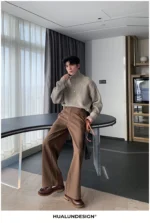 Брюки "Hualun Side Stitching Wide Pants" — изображение 24