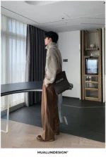 Брюки "Hualun Side Stitching Wide Pants" — изображение 25
