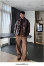 Брюки "Hualun Side Stitching Wide Pants" — изображение 26