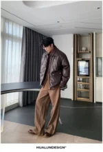 Брюки "Hualun Side Stitching Wide Pants" — изображение 28