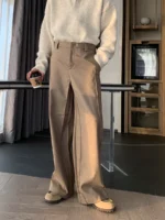 Брюки "Hualun Side Stitching Wide Pants" — изображение 3