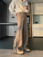 Брюки "Hualun Side Stitching Wide Pants" — изображение 29