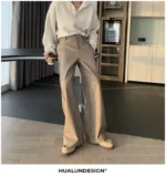 Брюки "Hualun Side Stitching Wide Pants" — изображение 30
