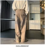 Брюки "Hualun Side Stitching Wide Pants" — изображение 32
