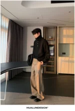 Брюки "Hualun Side Stitching Wide Pants" — изображение 36