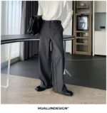 Брюки "Hualun Side Stitching Wide Pants" — изображение 7