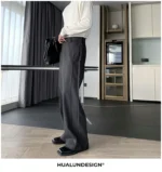 Брюки "Hualun Side Stitching Wide Pants" — изображение 8