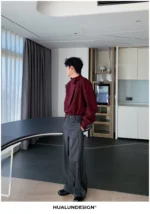 Брюки "Hualun Side Stitching Wide Pants" — изображение 12