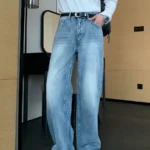 Джинсы "Hualun Bleach Straight Jeans"