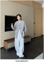 Кардиган "Hualun Different Button Cardigan" — изображение 10