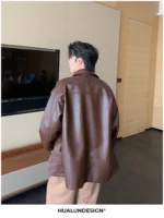 Куртка "Hualun Style Shine PU Leather Jacket" — изображение 14